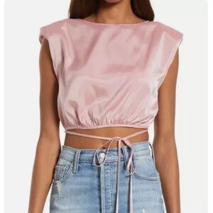 WAYF  Aliso Sleeveless Crop Top - Pink